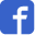 A blue square icon features a stylized white lowercase letter 'f', symbolizing Facebook's logo, against a simple, solid background.